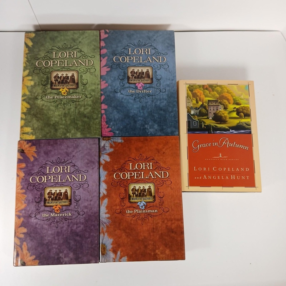 Lori Copeland Men of the Saddle HCDJ Complete Lot Of 5 Large Print Christian - Picture 2 of 9